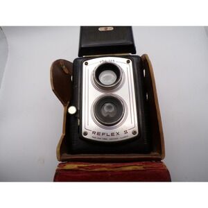 Vintage Pho-Tak Reflex II Camera, TLR, Collectible,‎ Camera Case Untested